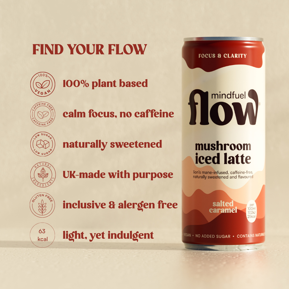 Mindful Flow Lion's Mane Oat Latte- Salted Caramel x 12