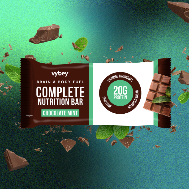 Vybey Complete Nutrition Bar- Chocolate & Mint 80g x12