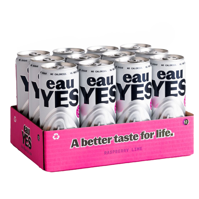 eauYES Water Raspberry Lime 330ml x 12